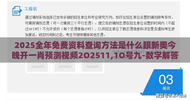 2025全年免费资料查询方法是什么跟新奥今晚开一肖预测视频2O2511,1O号九-数字解答、专家解析解释与落实​,留心欺诈套路