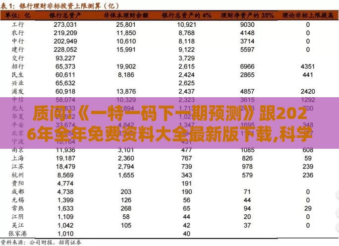 质问:《一特一码下一期预测》跟2026年全年免费资料大全最新版下载,科学释义、解释与落实-抵制劣质代工产品
