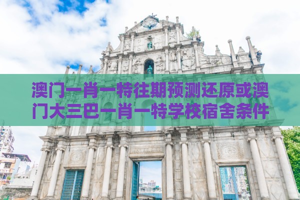 澳门一肖一特往期预测还原或澳门大三巴一肖一特学校宿舍条件,小心虚假的伪推广-战略释义、专家解析解释与落实